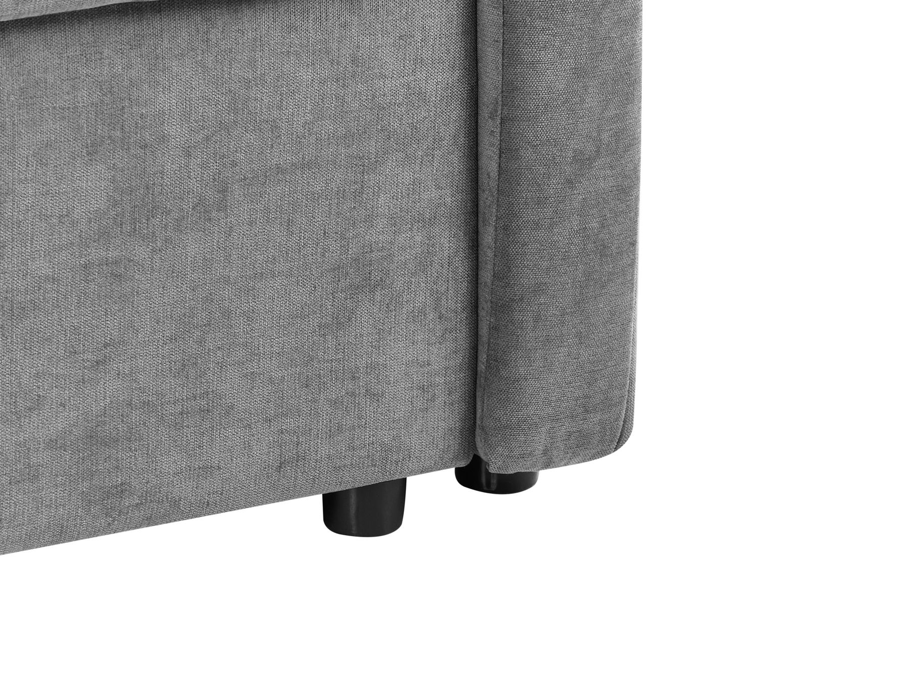 Sofa Bed BLEIK Fabric Light Grey with Storage 3 Seater