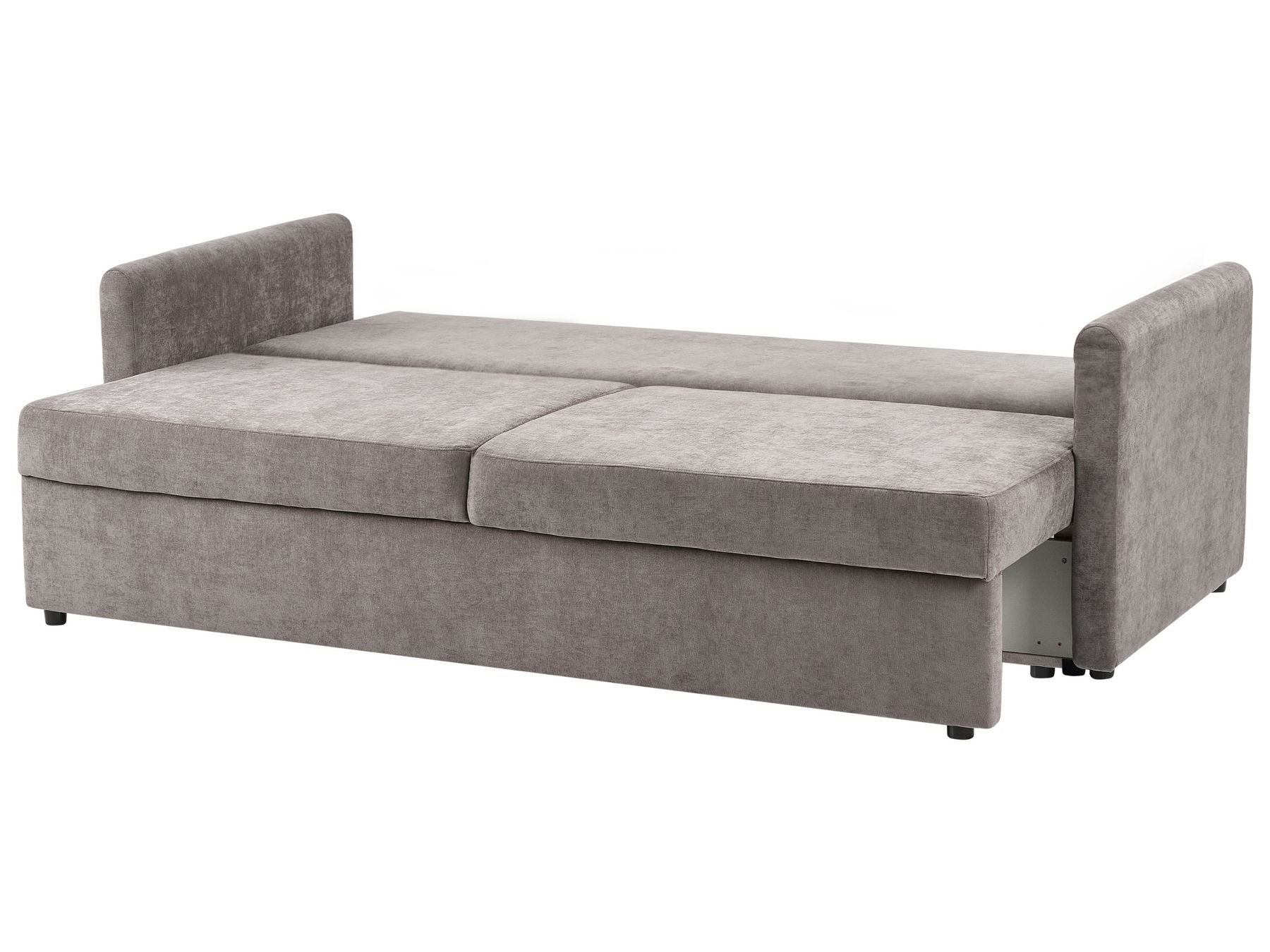 Sofa Bed BLEIK Fabric Taupe with Storage 3 Seater