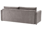 Sofa Bed BLEIK Fabric Taupe with Storage 3 Seater