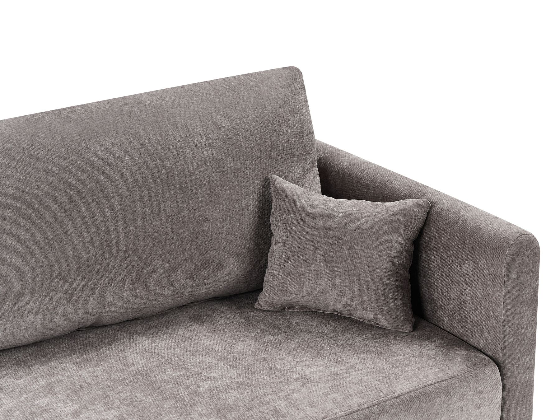 Sofa Bed BLEIK Fabric Taupe with Storage 3 Seater