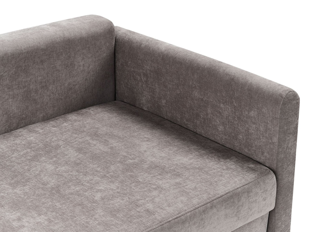 Sofa Bed BLEIK Fabric Taupe with Storage 3 Seater