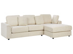 Corner Sofa KOHLO Fabric Light Beige 4 Seater Left Hand