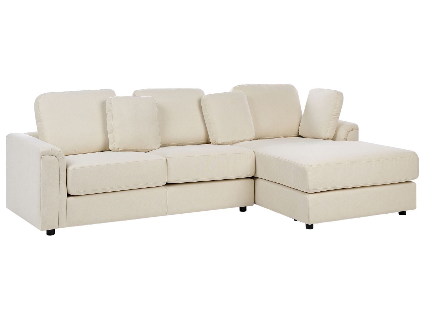 Corner Sofa KOHLO Fabric Light Beige 4 Seater Left Hand