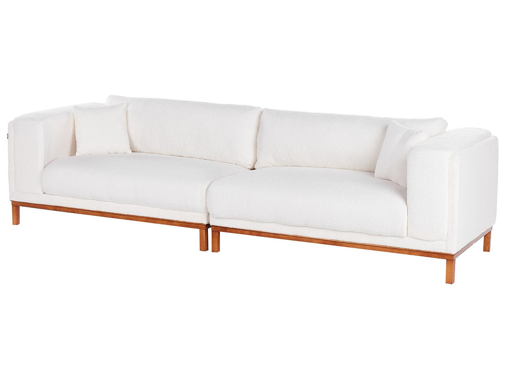 4 Seater Boucle Sofa Off-White VENG