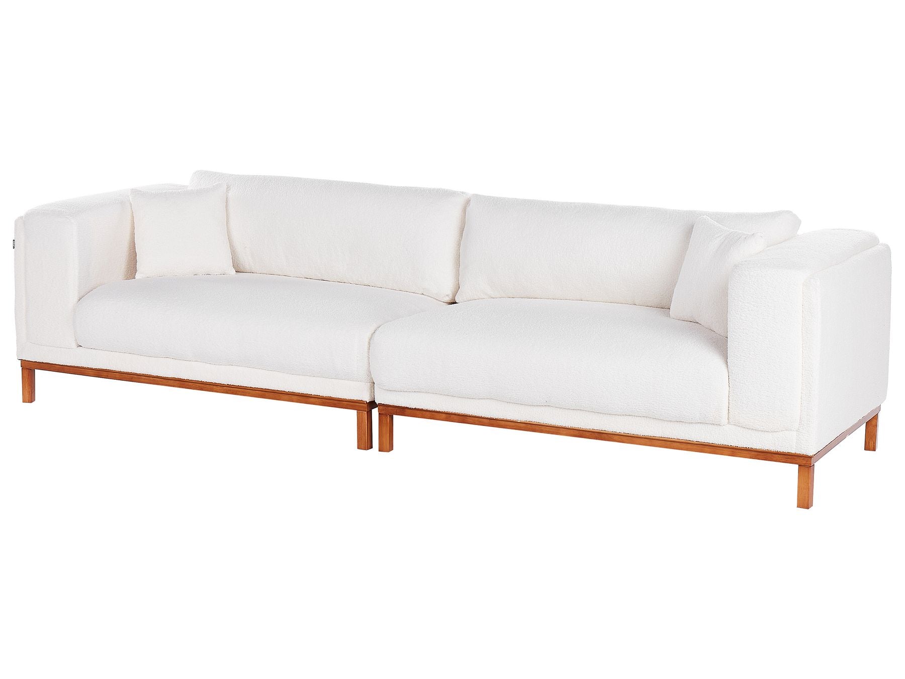 4 Seater Boucle Sofa Off-White VENG