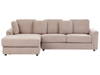 Corner Sofa KOHLO Fabric Taupe 4 Seater Right Hand
