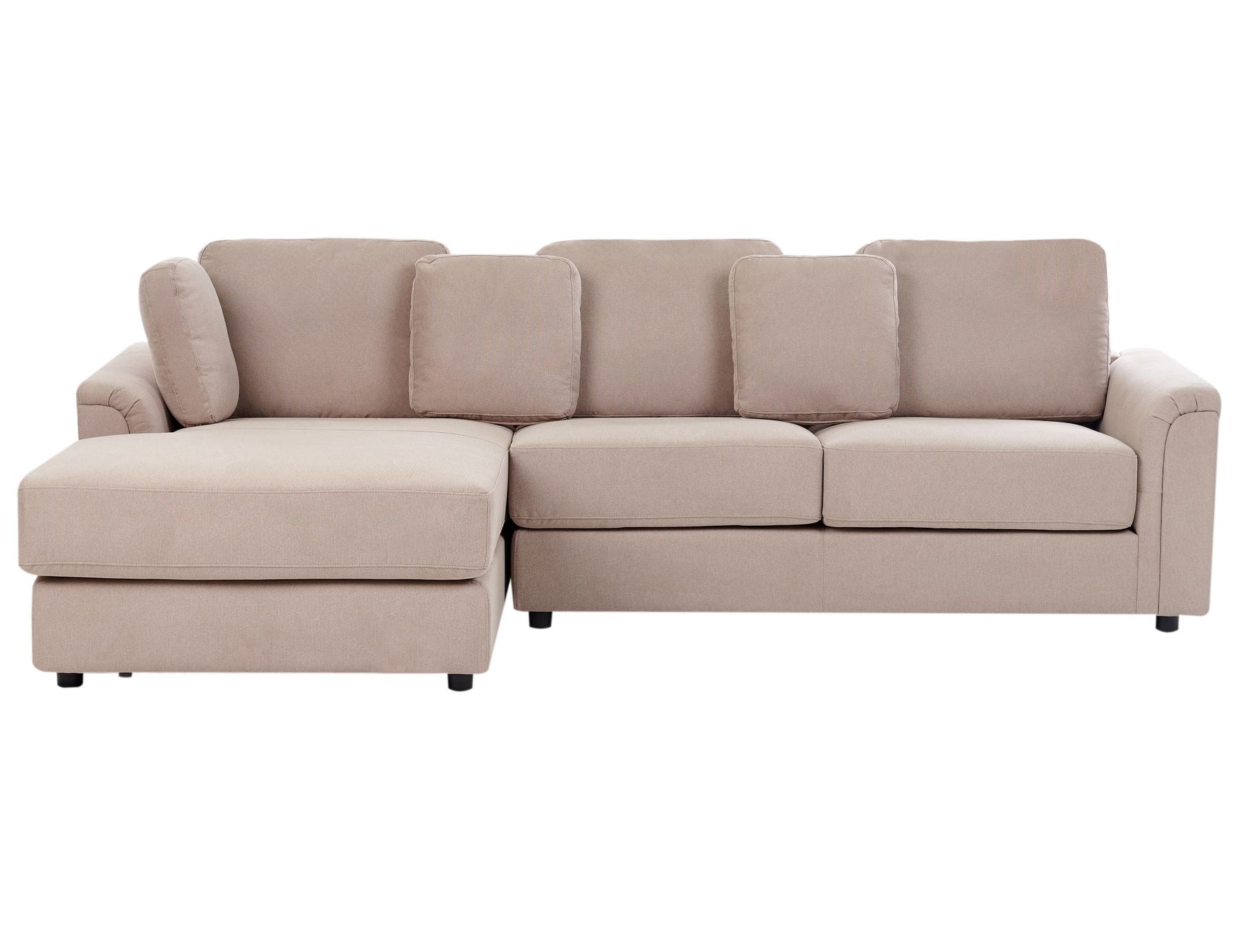 Corner Sofa KOHLO Fabric Taupe 4 Seater Right Hand