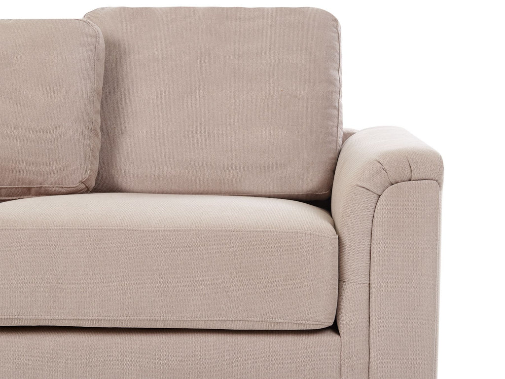 Corner Sofa KOHLO Fabric Taupe 4 Seater Right Hand