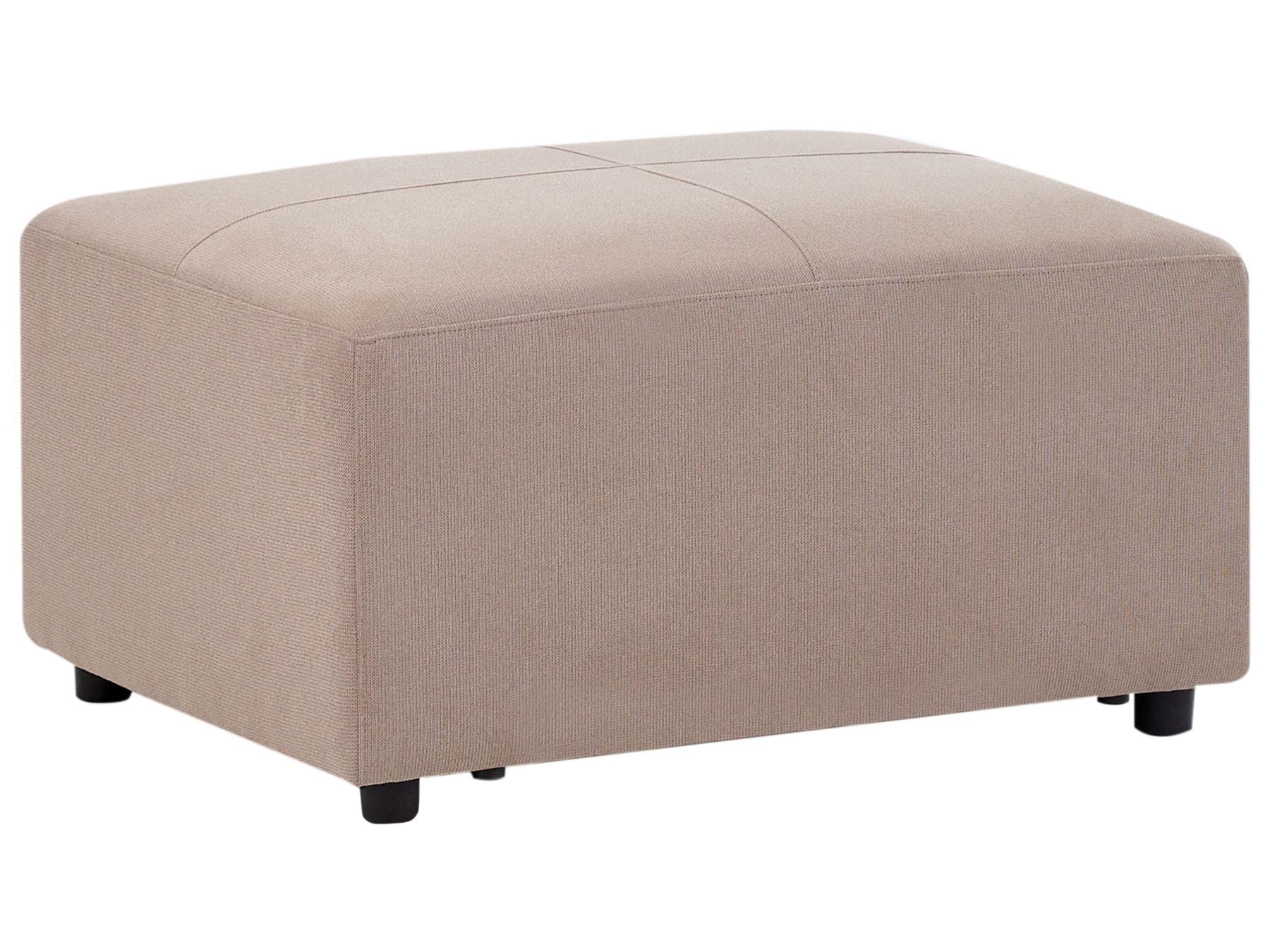 Right Hand Fabric Corner Sofa with Ottoman Taupe KOHLO