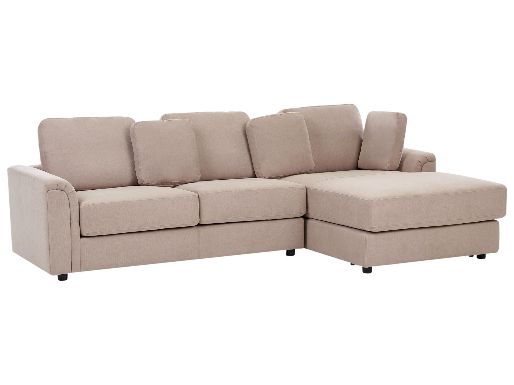 Corner Sofa KOHLO Fabric Taupe 4 Seater Left Hand