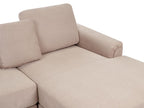 Corner Sofa KOHLO Fabric Taupe 4 Seater Left Hand