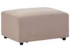 Left Hand Fabric Corner Sofa with Ottoman Taupe KOHLO