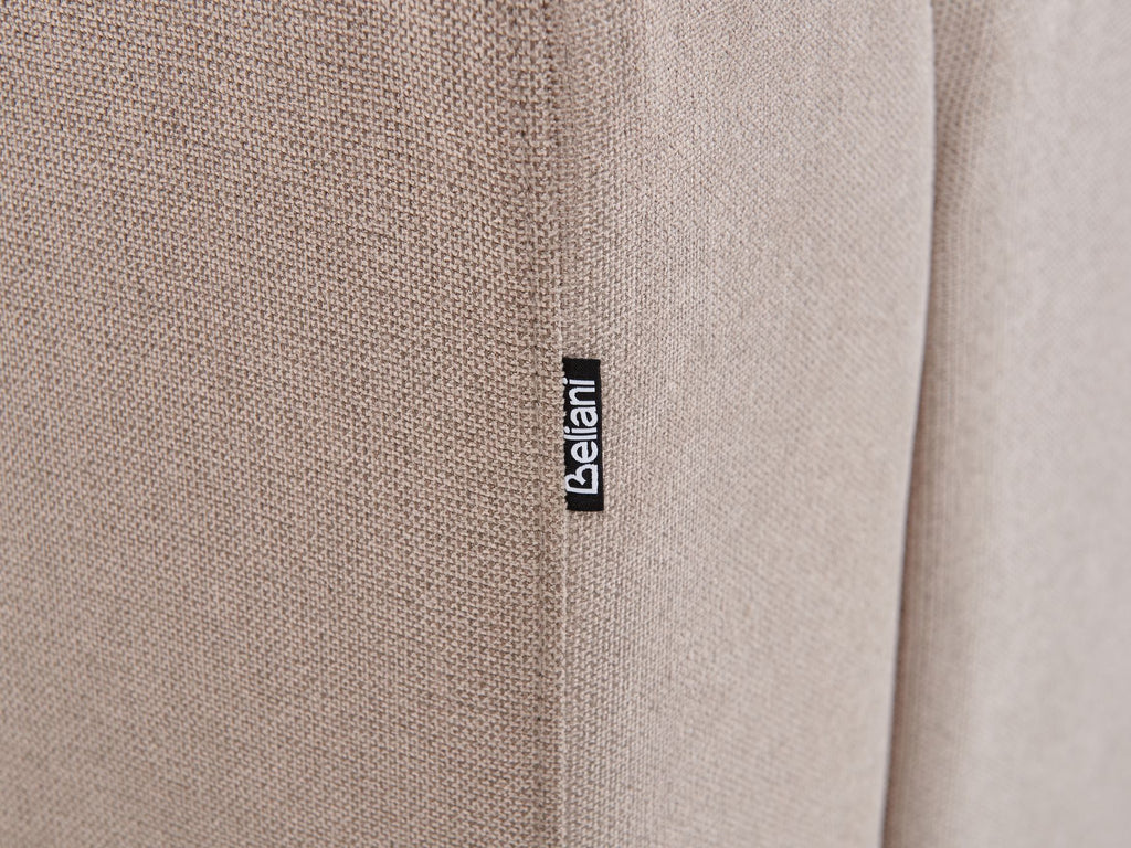 Left Hand Fabric Corner Sofa with Ottoman Taupe KOHLO