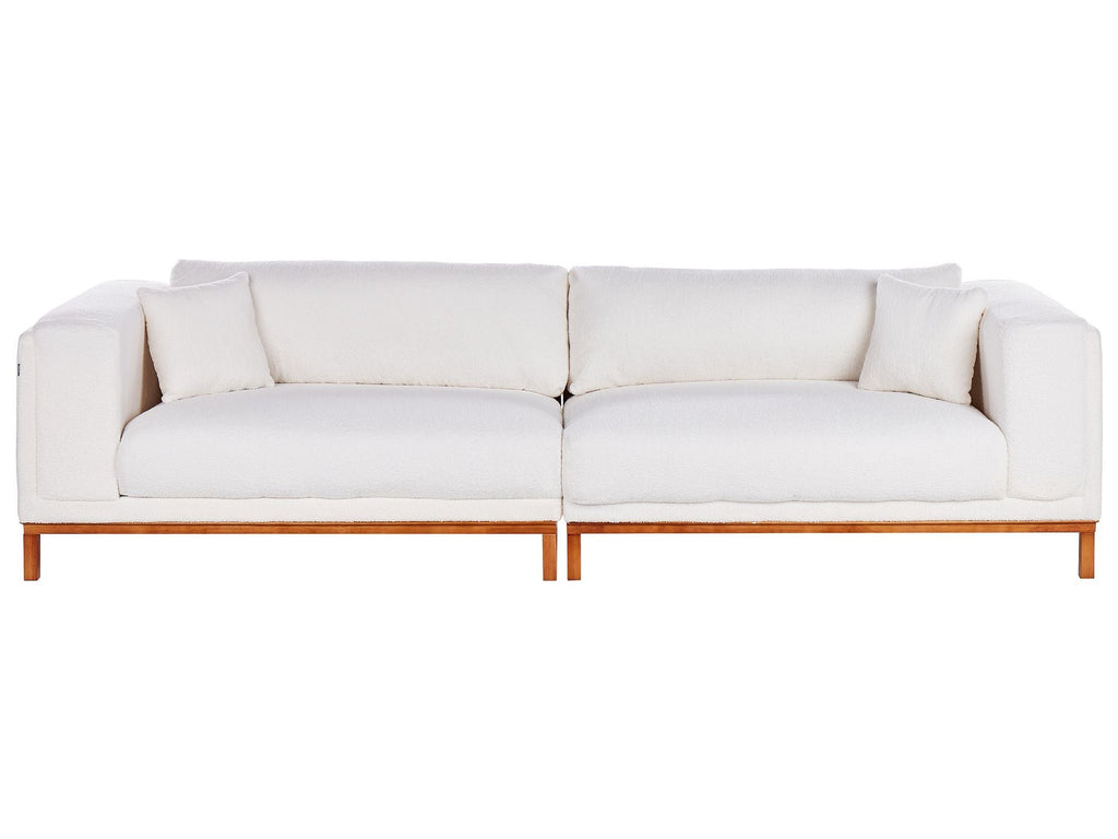 4 Seater Boucle Sofa Off-White VENG