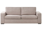 Sofa Bed VUOKATTI Fabric Light Brown 3 Seater