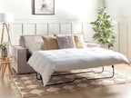 Sofa Bed VUOKATTI Fabric Light Brown 3 Seater