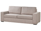 Sofa Bed VUOKATTI Fabric Light Brown 3 Seater