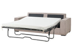 Sofa Bed VUOKATTI Fabric Light Brown 3 Seater
