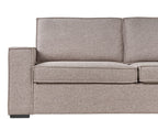Sofa Bed VUOKATTI Fabric Light Brown 3 Seater