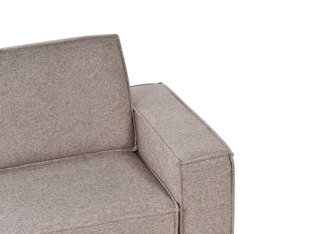 Sofa Bed VUOKATTI Fabric Light Brown 3 Seater