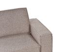 Sofa Bed VUOKATTI Fabric Light Brown 3 Seater
