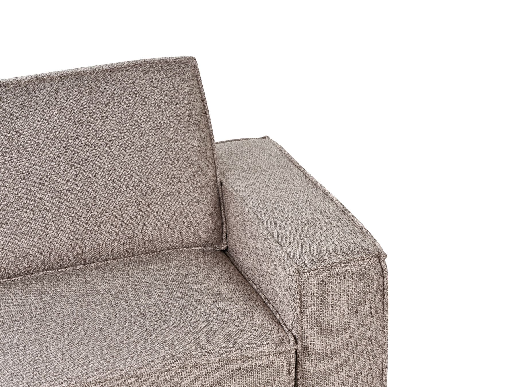 Sofa Bed VUOKATTI Fabric Light Brown 3 Seater