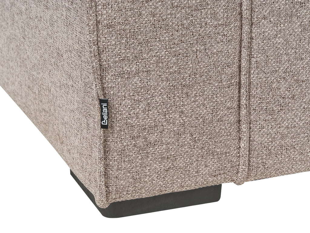 Sofa Bed VUOKATTI Fabric Light Brown 3 Seater