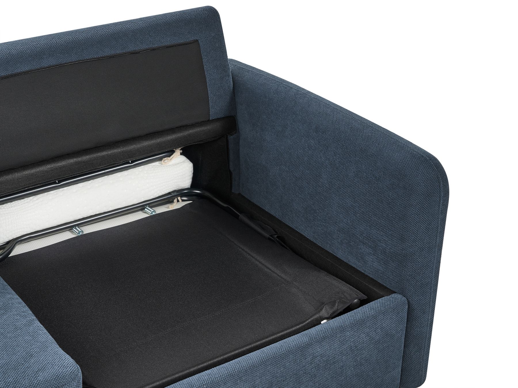 Sofa Bed BENNAS Fabric Blue 3 Seater