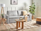 Sofa Bed VUOKATTI Fabric Light Grey 3 Seater