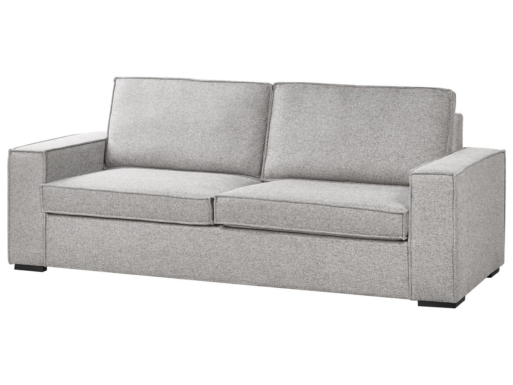 Sofa Bed VUOKATTI Fabric Light Grey 3 Seater