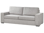 Sofa Bed VUOKATTI Fabric Light Grey 3 Seater
