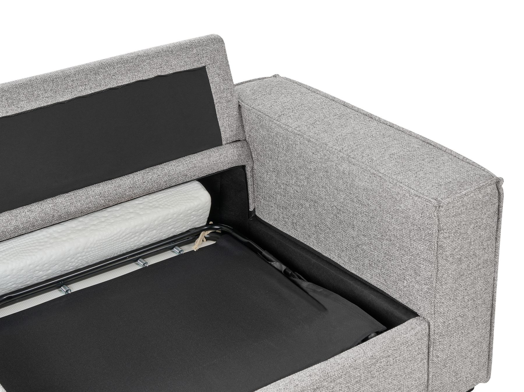 Sofa Bed VUOKATTI Fabric Light Grey 3 Seater