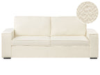 Sofa Bed VUOKATTI Boucle Off-White 3 Seater