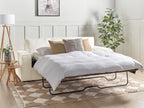 Sofa Bed VUOKATTI Boucle Off-White 3 Seater