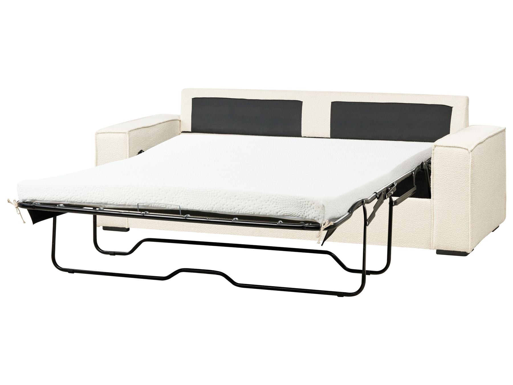 Sofa Bed VUOKATTI Boucle Off-White 3 Seater