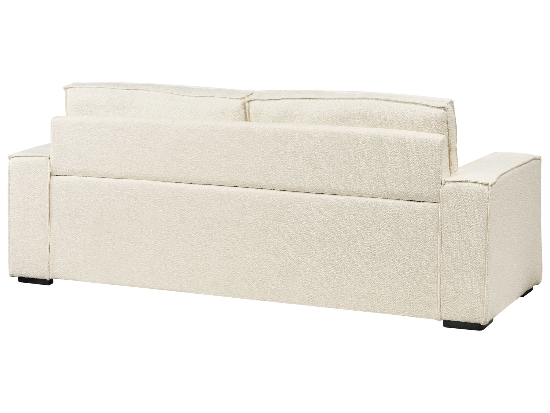 Sofa Bed VUOKATTI Boucle Off-White 3 Seater
