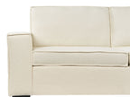 Sofa Bed VUOKATTI Boucle Off-White 3 Seater