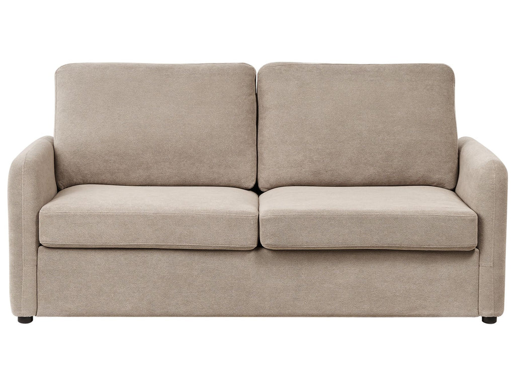 Sofa Bed BENNAS Fabric Taupe 3 Seater