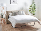 Sofa Bed BENNAS Fabric Taupe 3 Seater