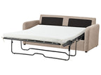 Sofa Bed BENNAS Fabric Taupe 3 Seater