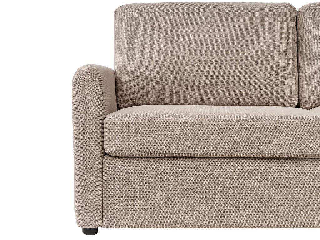 Sofa Bed BENNAS Fabric Taupe 3 Seater