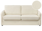 Sofa Bed BENNAS Boucle Light Beige 3 Seater