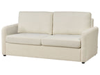 Sofa Bed BENNAS Boucle Light Beige 3 Seater