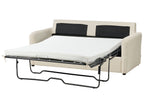 Sofa Bed BENNAS Boucle Light Beige 3 Seater