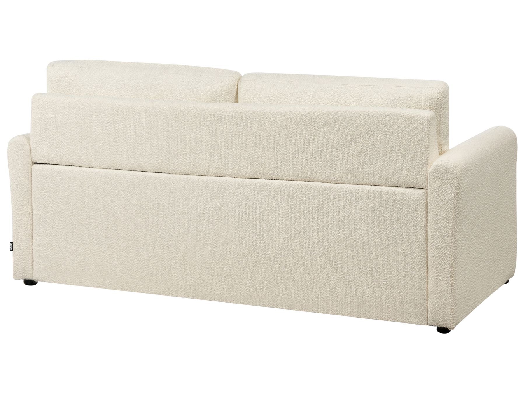 Sofa Bed BENNAS Boucle Light Beige 3 Seater