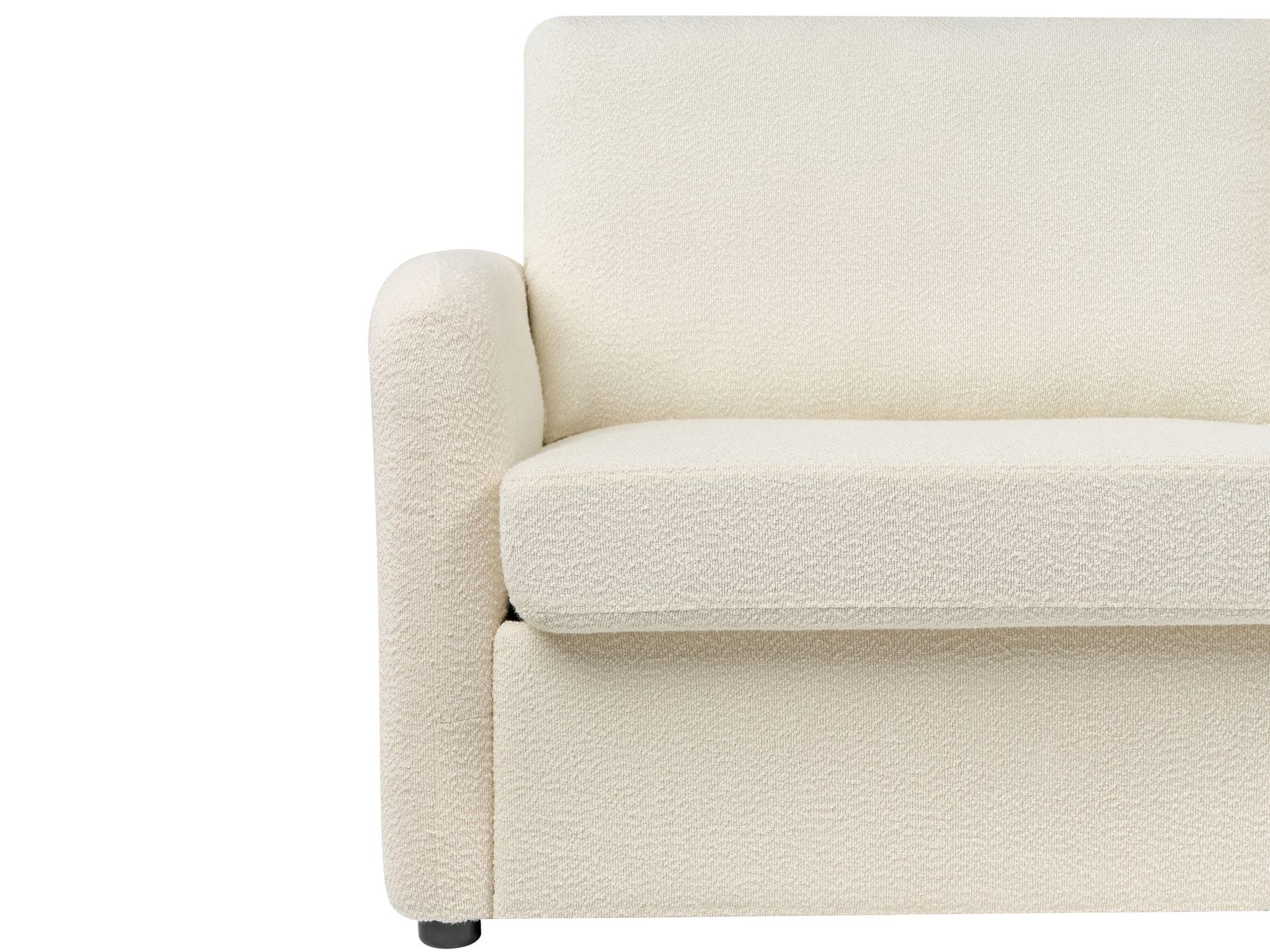Sofa Bed BENNAS Boucle Light Beige 3 Seater