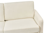 Sofa Bed BENNAS Boucle Light Beige 3 Seater