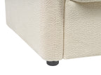 Sofa Bed BENNAS Boucle Light Beige 3 Seater