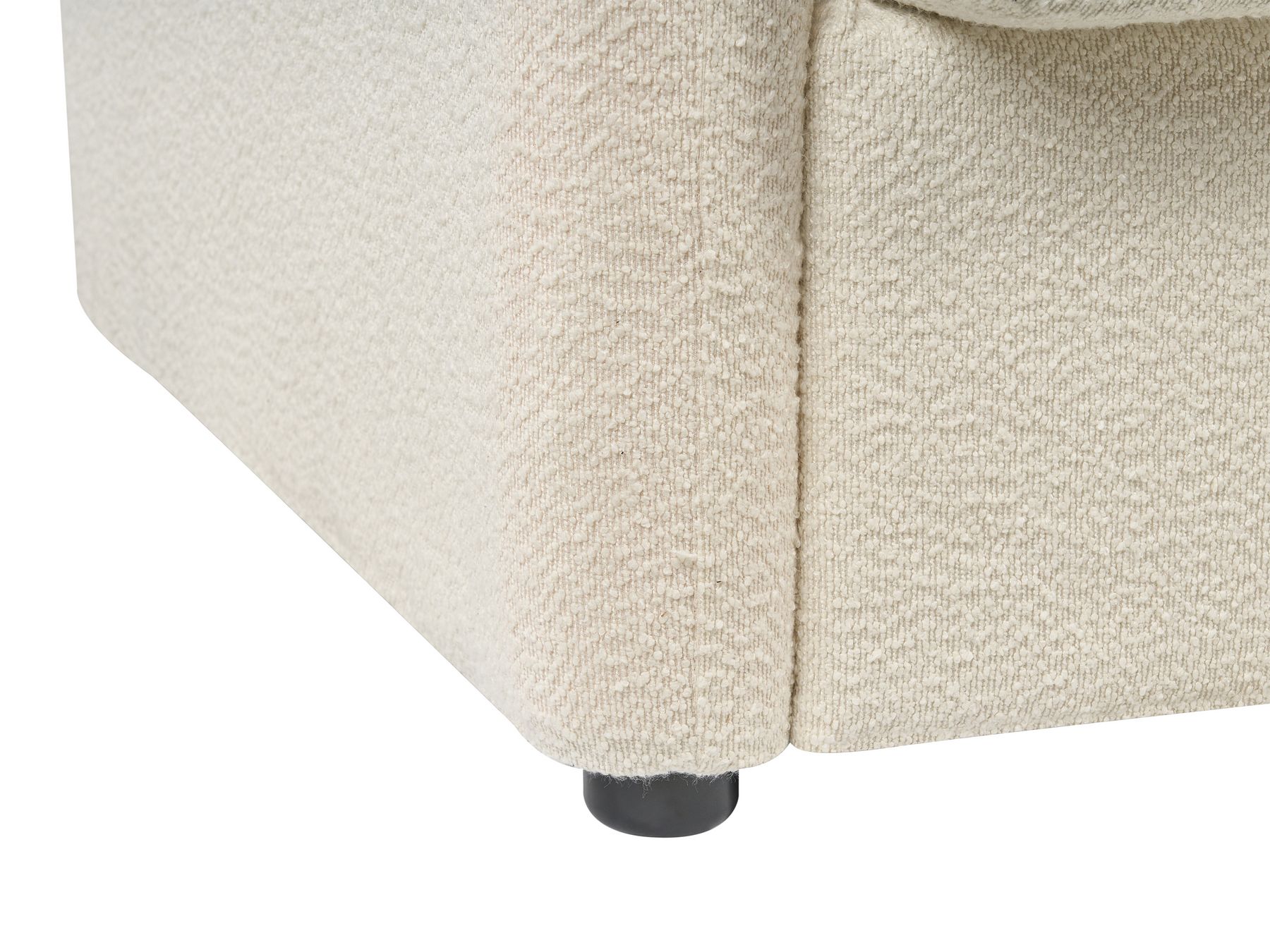 Sofa Bed BENNAS Boucle Light Beige 3 Seater
