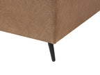 Corner Sofa LUNNER Corduroy Brown 4 Seater Left Hand
